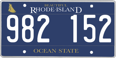 RI license plate 982152