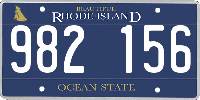RI license plate 982156
