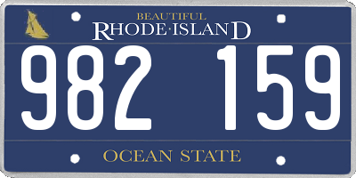 RI license plate 982159