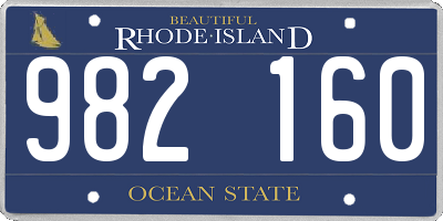 RI license plate 982160