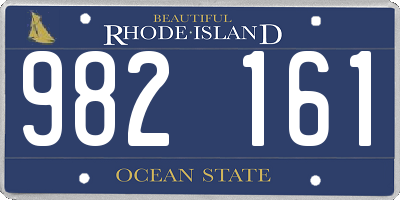 RI license plate 982161