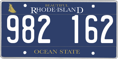 RI license plate 982162