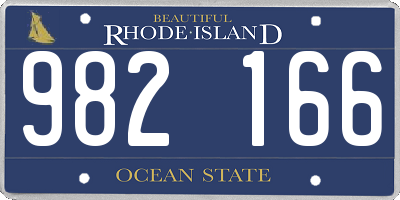 RI license plate 982166