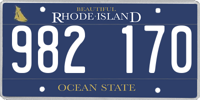 RI license plate 982170