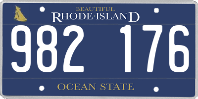 RI license plate 982176