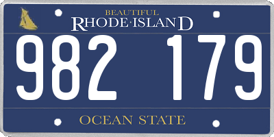 RI license plate 982179