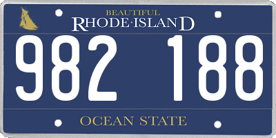 RI license plate 982188
