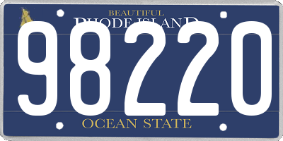 RI license plate 98220