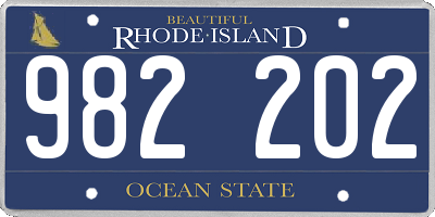 RI license plate 982202