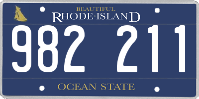RI license plate 982211