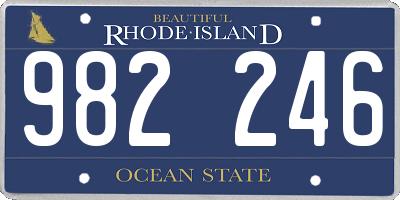 RI license plate 982246