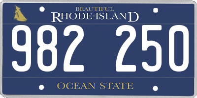 RI license plate 982250