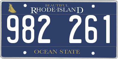 RI license plate 982261