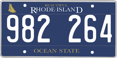 RI license plate 982264