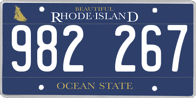 RI license plate 982267