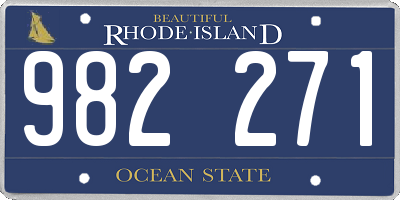 RI license plate 982271
