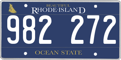 RI license plate 982272