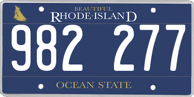 RI license plate 982277