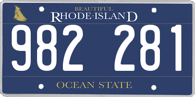 RI license plate 982281