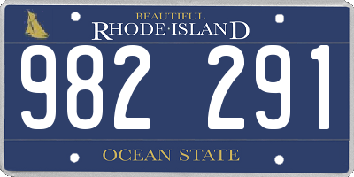 RI license plate 982291