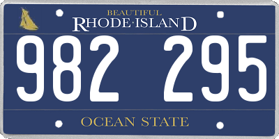 RI license plate 982295