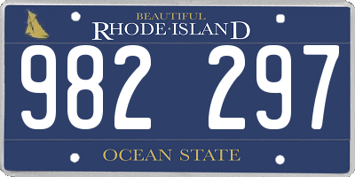 RI license plate 982297