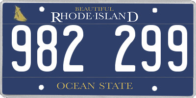 RI license plate 982299