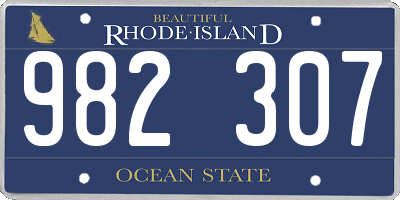 RI license plate 982307