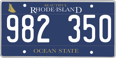 RI license plate 982350