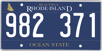 RI license plate 982371