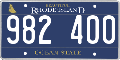 RI license plate 982400