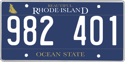 RI license plate 982401