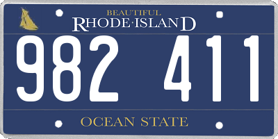 RI license plate 982411