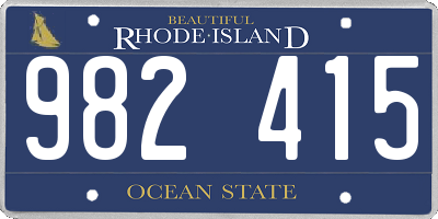 RI license plate 982415