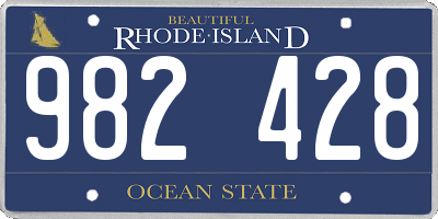 RI license plate 982428