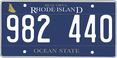 RI license plate 982440