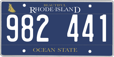 RI license plate 982441