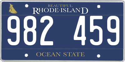 RI license plate 982459