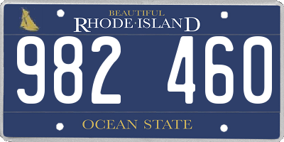 RI license plate 982460