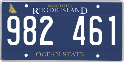 RI license plate 982461