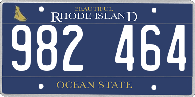 RI license plate 982464