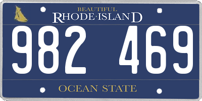 RI license plate 982469