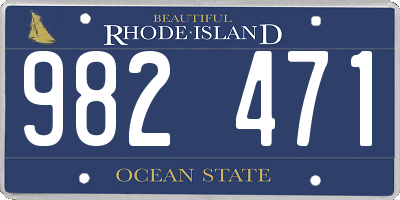 RI license plate 982471