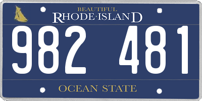 RI license plate 982481