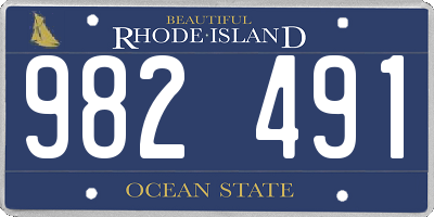RI license plate 982491