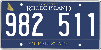 RI license plate 982511