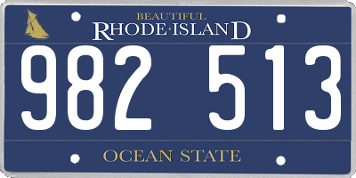 RI license plate 982513