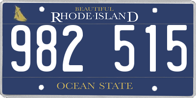 RI license plate 982515