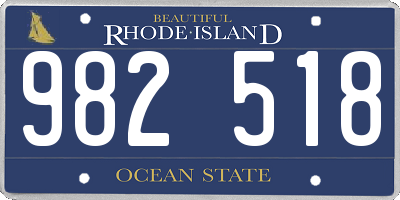 RI license plate 982518