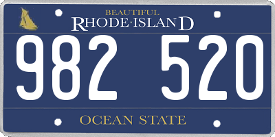 RI license plate 982520